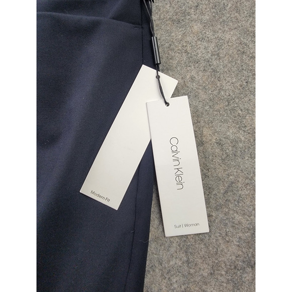 Calvin Klein Pants Womens 20W Blue Modern Fit Dress Pants Tapered Leg - Picture 8 of 15
